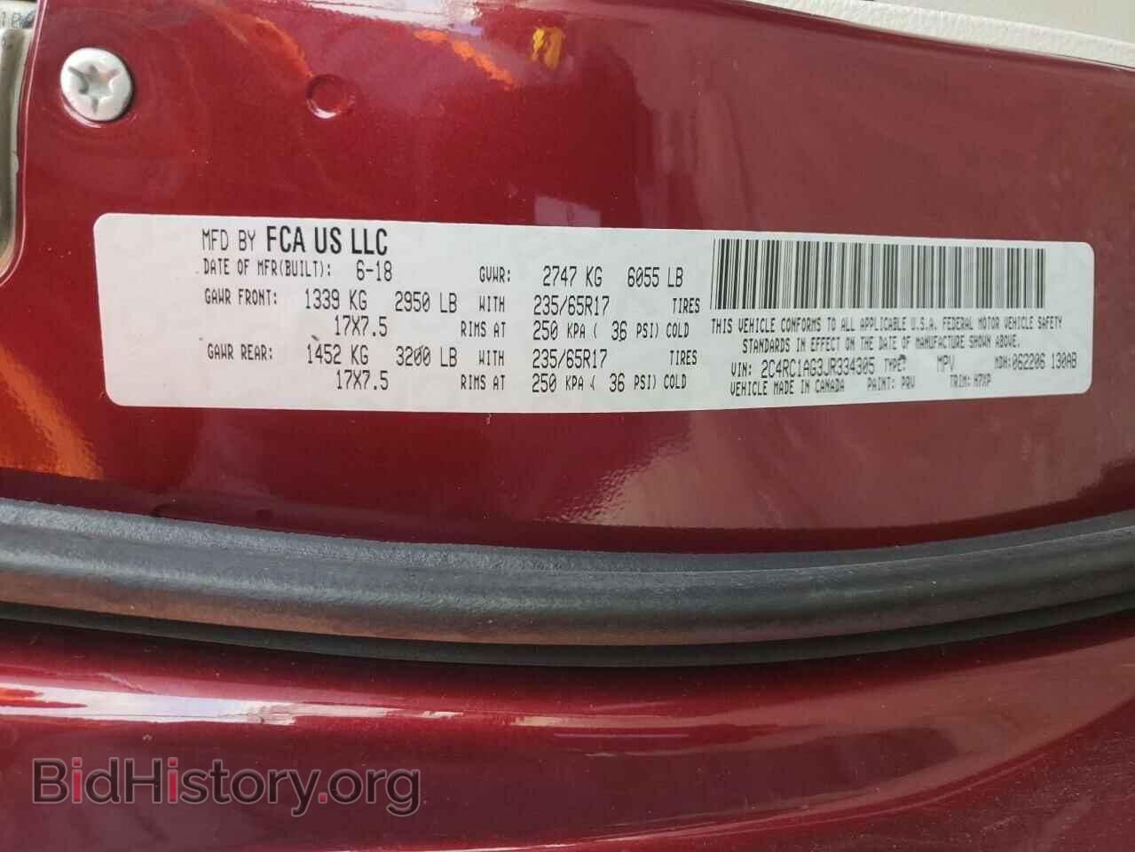2018 CHRYSLER PACIFICA - VIN: 2C4RC1AG3JR334305 - Photo 10
