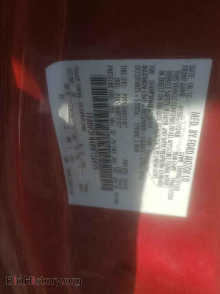 2011 FORD FOCUS - VIN: 1FAHP3FN4BW126919 - Фото 10