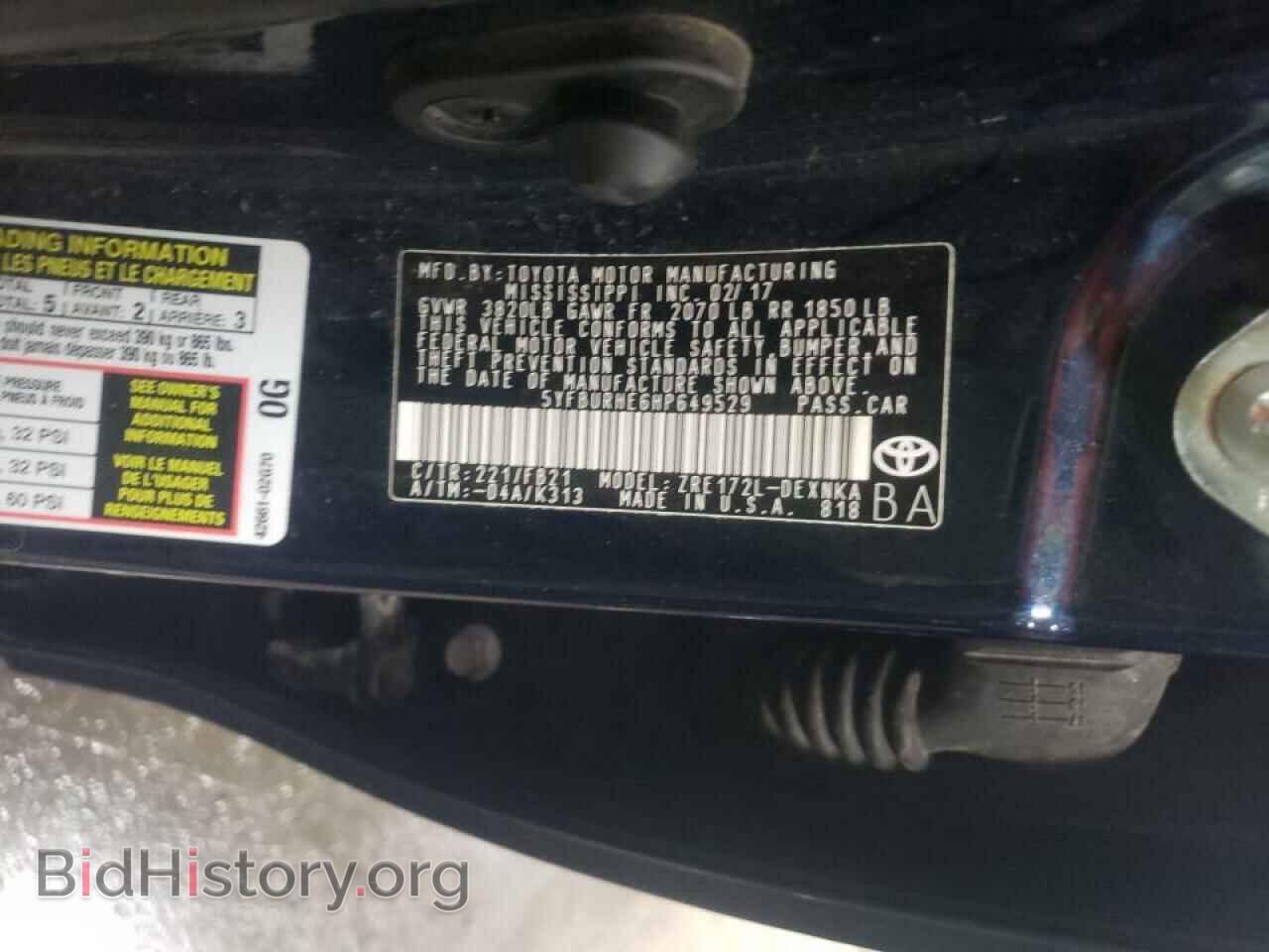 2017 TOYOTA COROLLA - VIN: 5YFBURHE6HP649529 - Photo 10