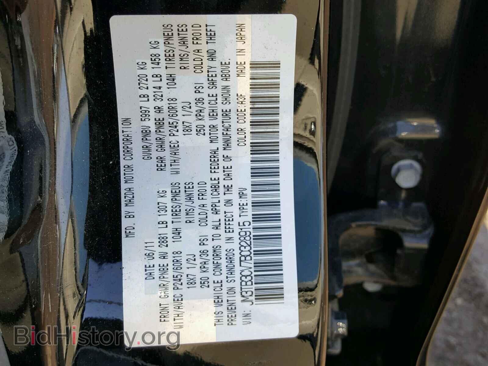 2011 MAZDA CX-9 - VIN: JM3TB3CV7B0328915 - Фото 10
