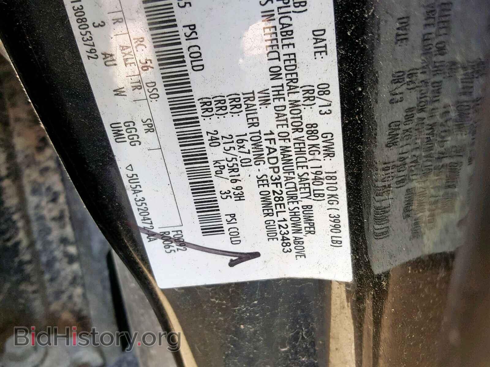 2014 FORD FOCUS SE - VIN: 1FADP3F28EL123483 - Фото 10
