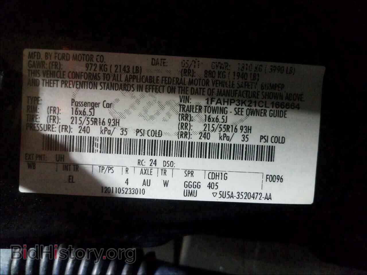 2012 FORD FOCUS - VIN: 1FAHP3K21CL166664 - Photo 10