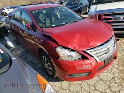 2014 Nissan SENTRA Sentra S, red — VIN 3N1AB7AP1EL622803, Copart