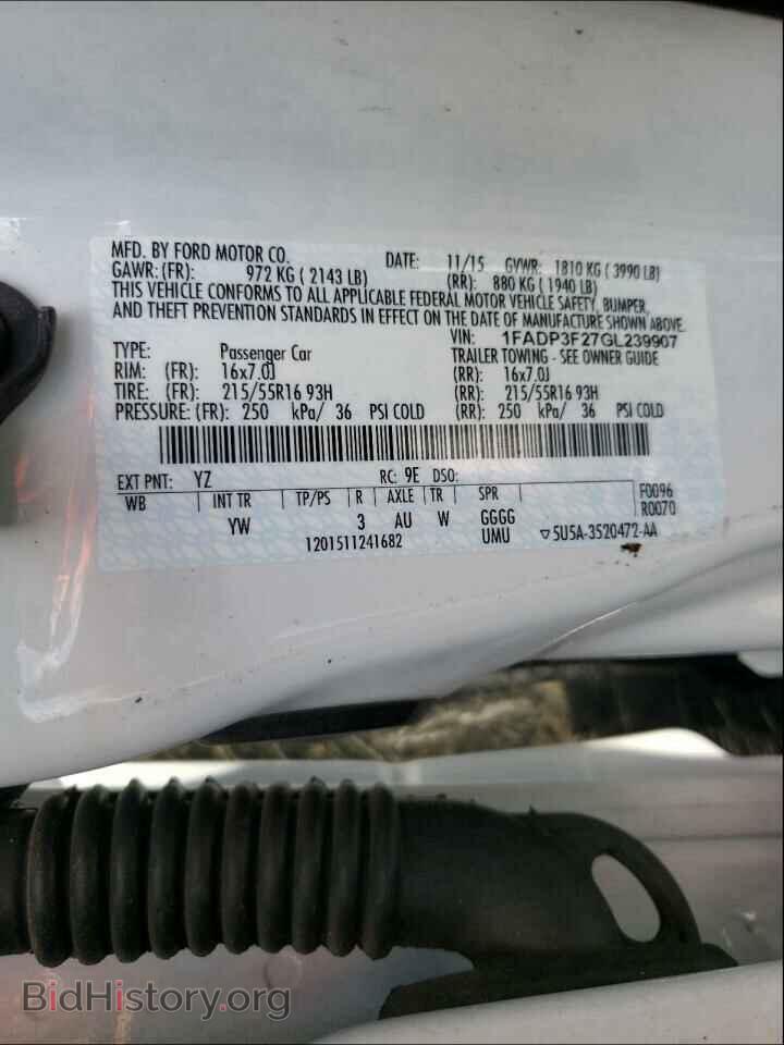 2016 FORD FOCUS - VIN: 1FADP3F27GL239907 - Photo 10