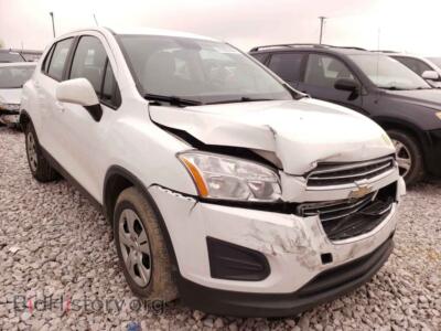 2015 Chevrolet TRAX Trax LS, white — VIN KL7CJKSB2FB103287, Copart