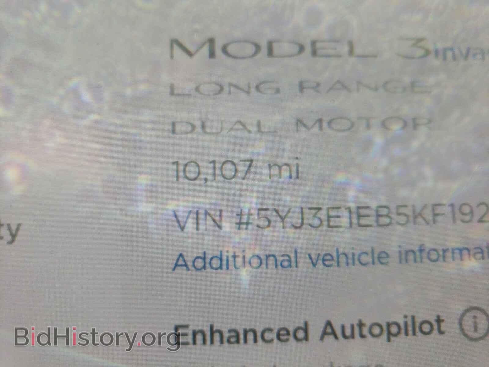 2019 TESLA MODEL 3 - VIN: 5YJ3E1EB5KF192180 - Photo 8