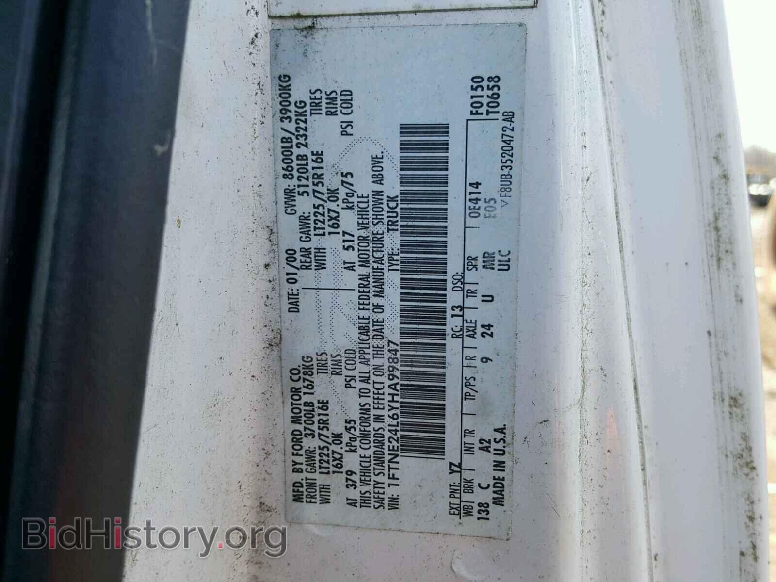 2000 FORD ECONOLINE - VIN: 1FTNE24L6YHA99847 - Photo 10