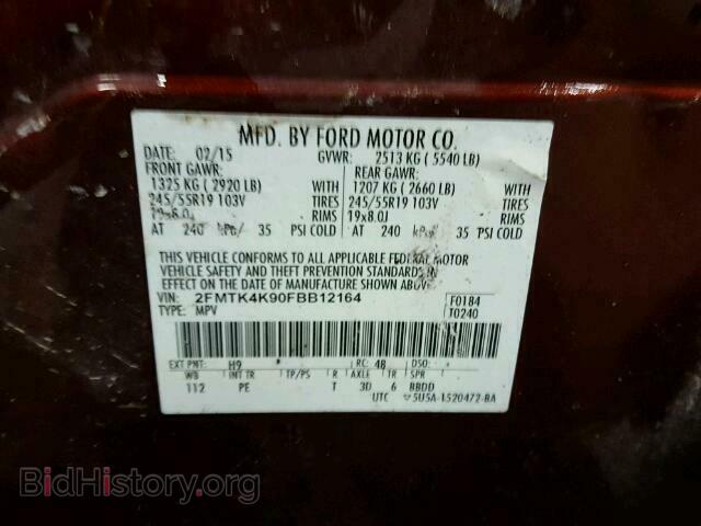 2015 FORD EDGE - VIN: 2FMTK4K90FBB12164 - Photo 10