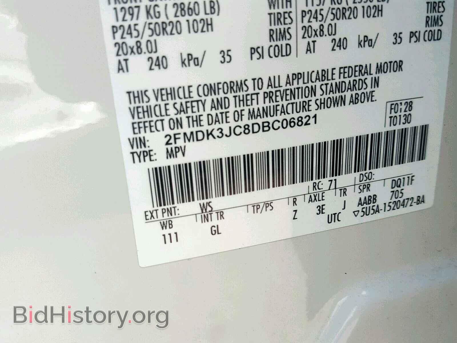 2013 FORD EDGE SEL - VIN: 2FMDK3JC8DBC06821 - Photo 10