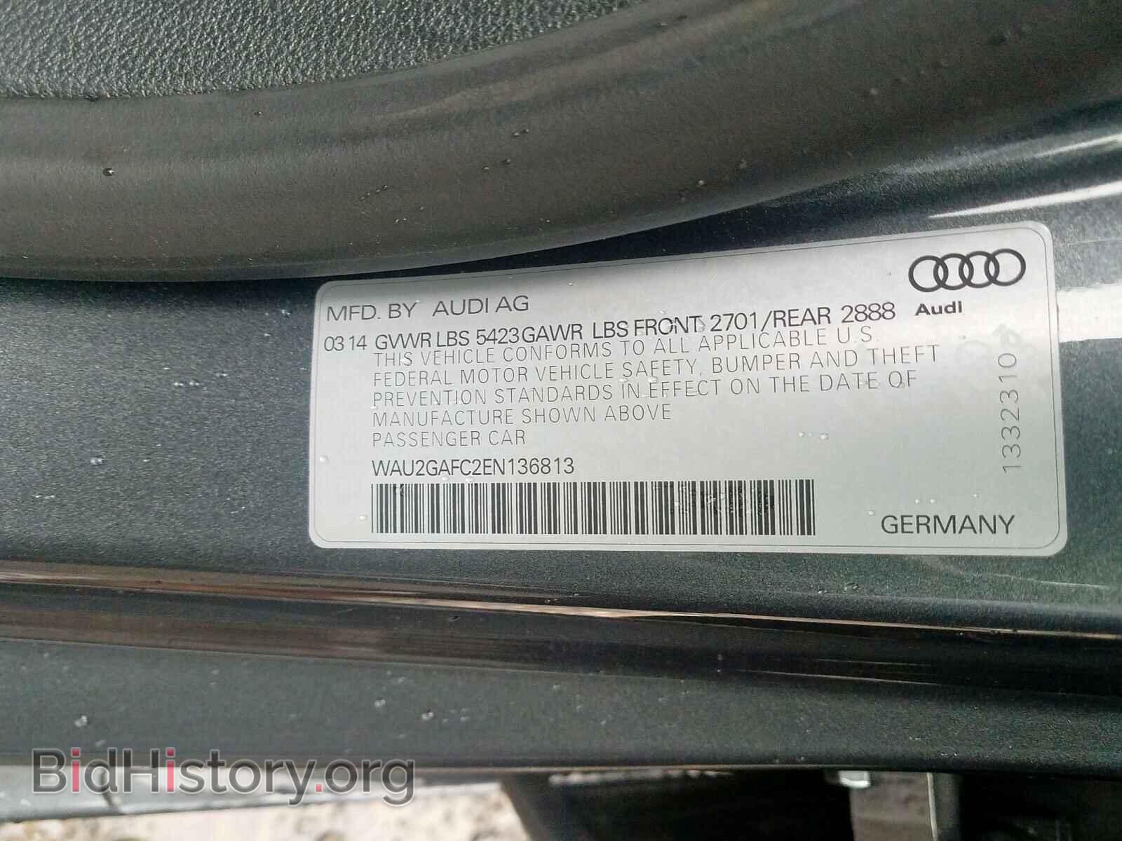 2014 AUDI A7 - VIN: WAU2GAFC2EN136813 - Фото 10