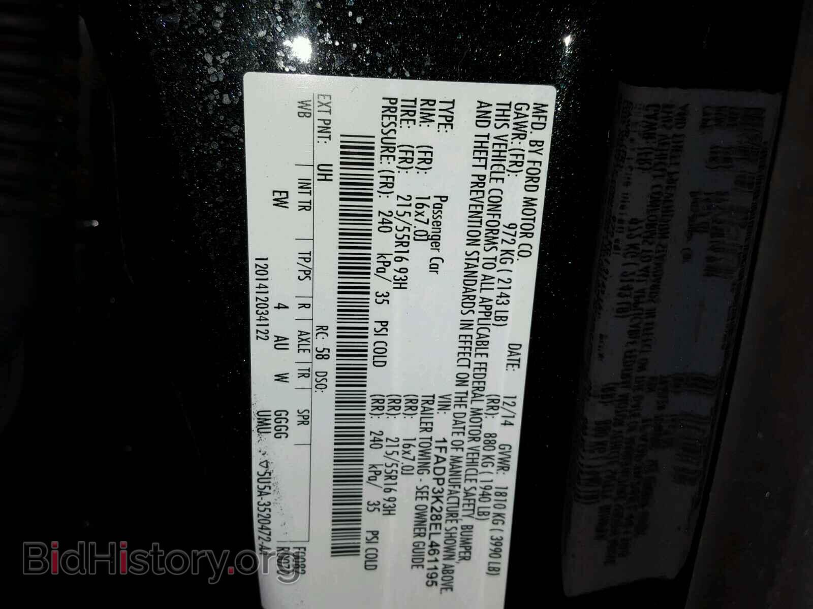 2014 FORD FOCUS - VIN: 1FADP3K28EL461195 - Photo 10