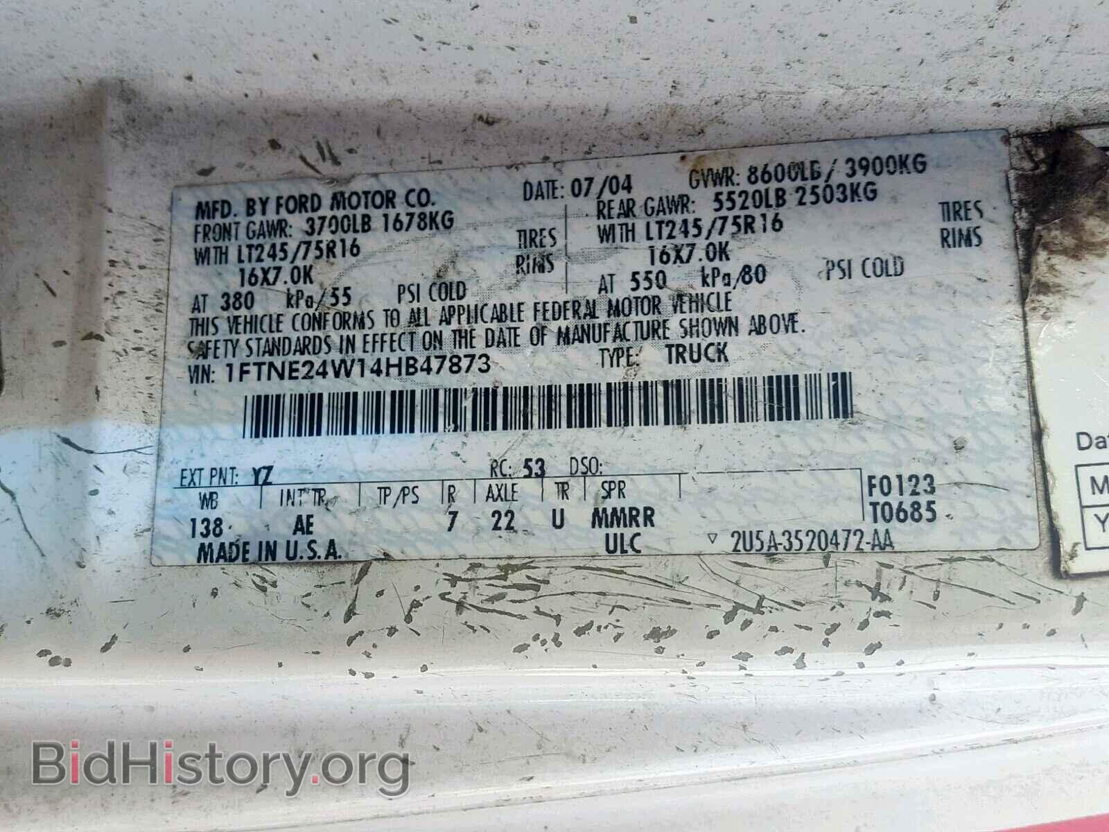 2004 FORD ECONOLINE - VIN: 1FTNE24W14HB47873 - Photo 10