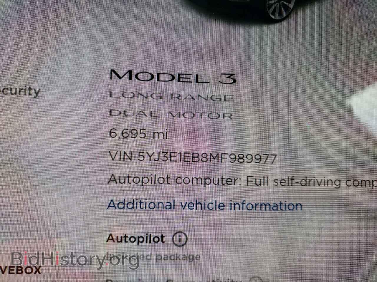 2021 TESLA MODEL 3 - VIN: 5YJ3E1EB8MF989977 - Photo 8