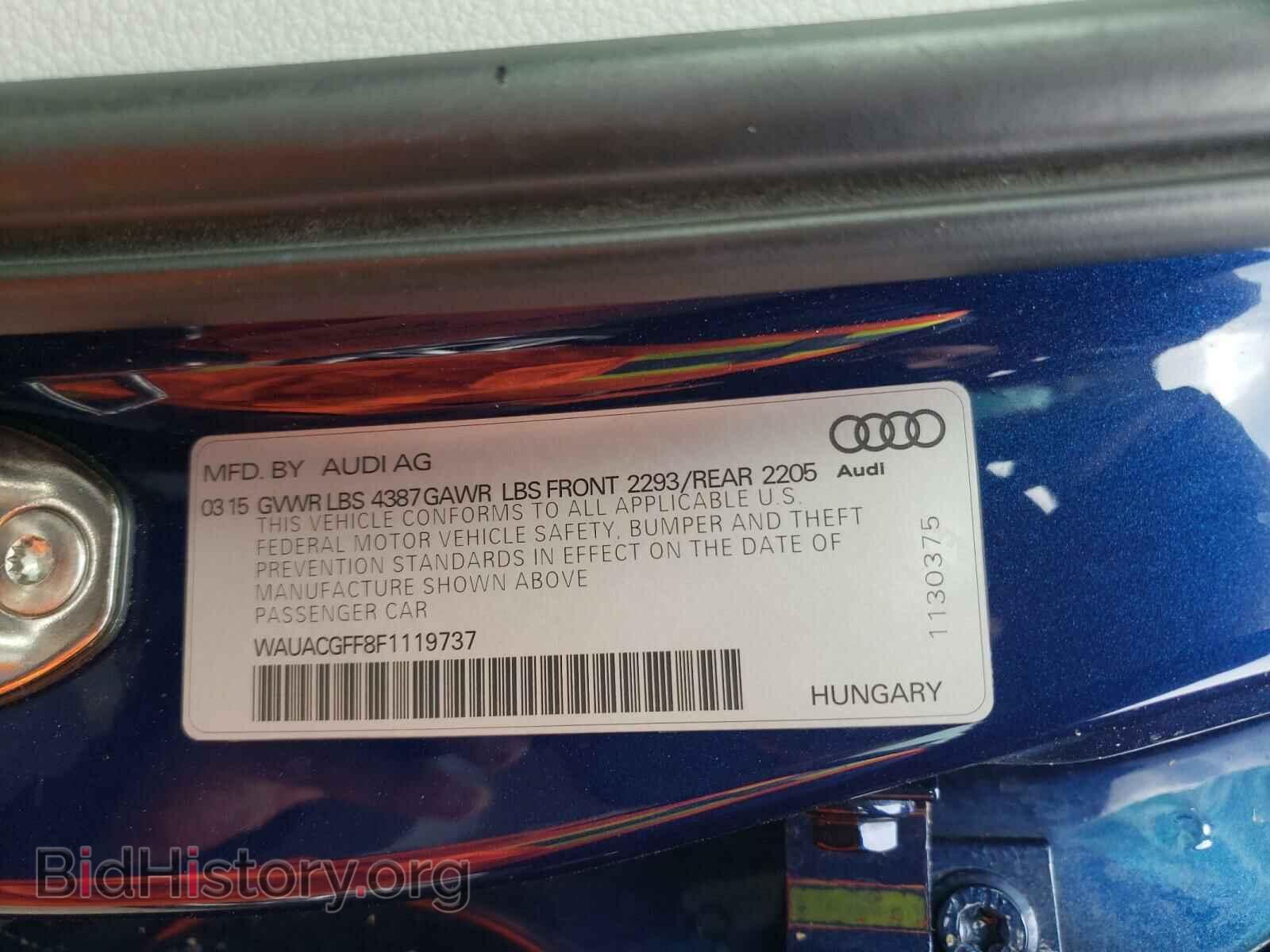 2015 AUDI A3 - VIN: WAUACGFF8F1119737 - Фото 10