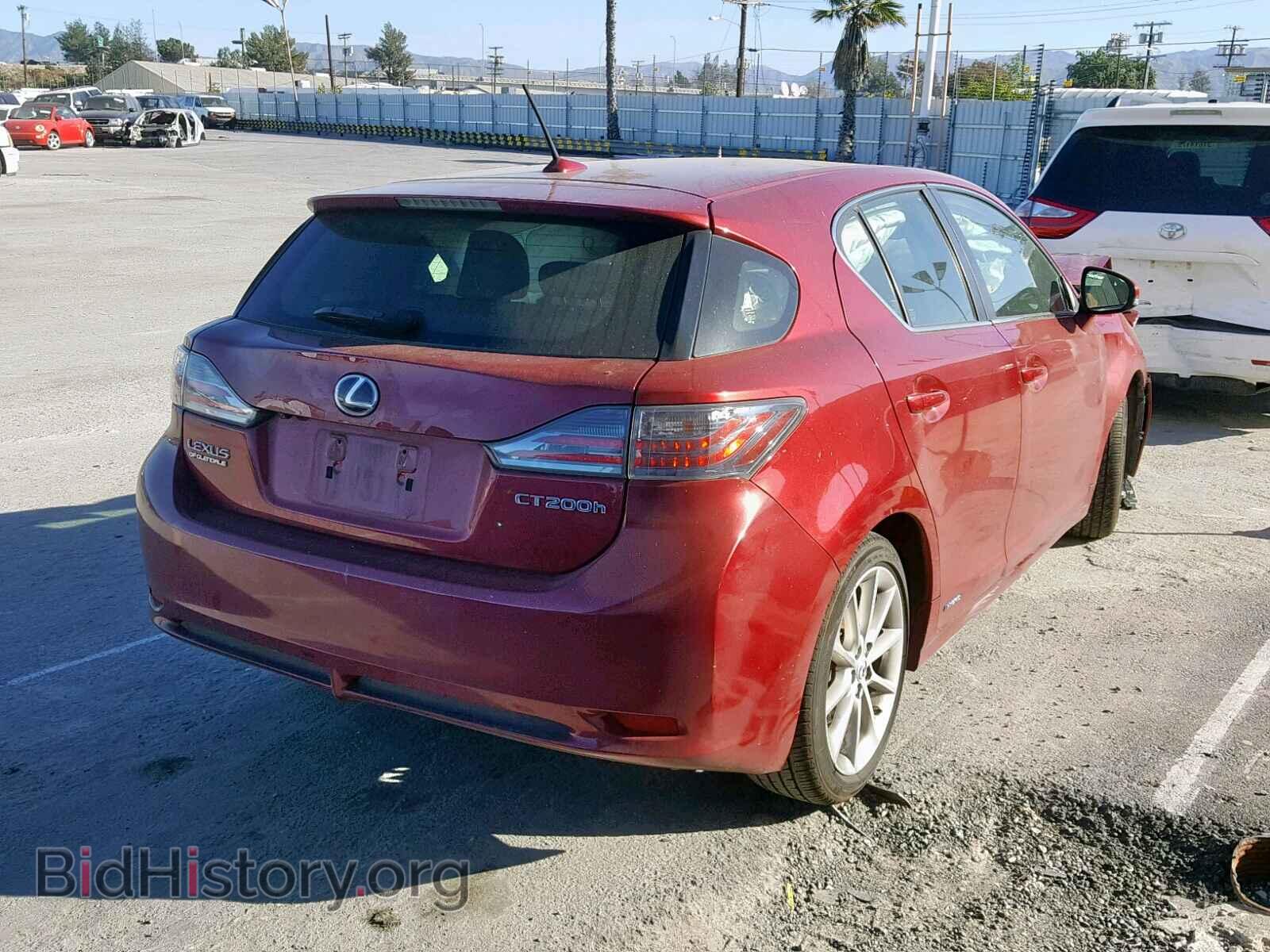 2012 LEXUS CT 200 - VIN: JTHKD5BH9C2107388 - Фото 4