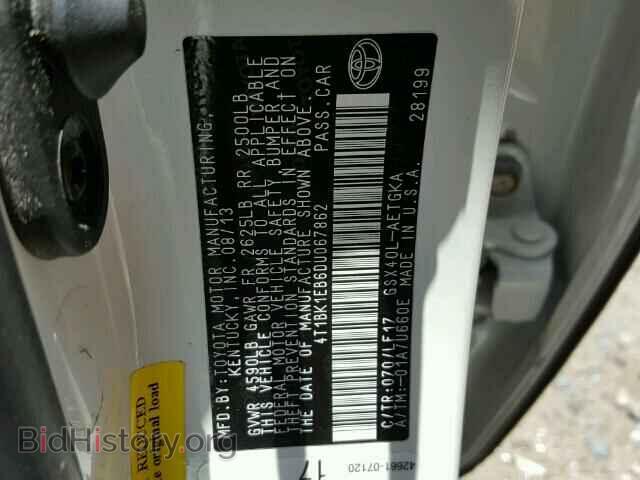 2013 TOYOTA AVALON - VIN: 4T1BK1EB6DU067862 - Фото 10