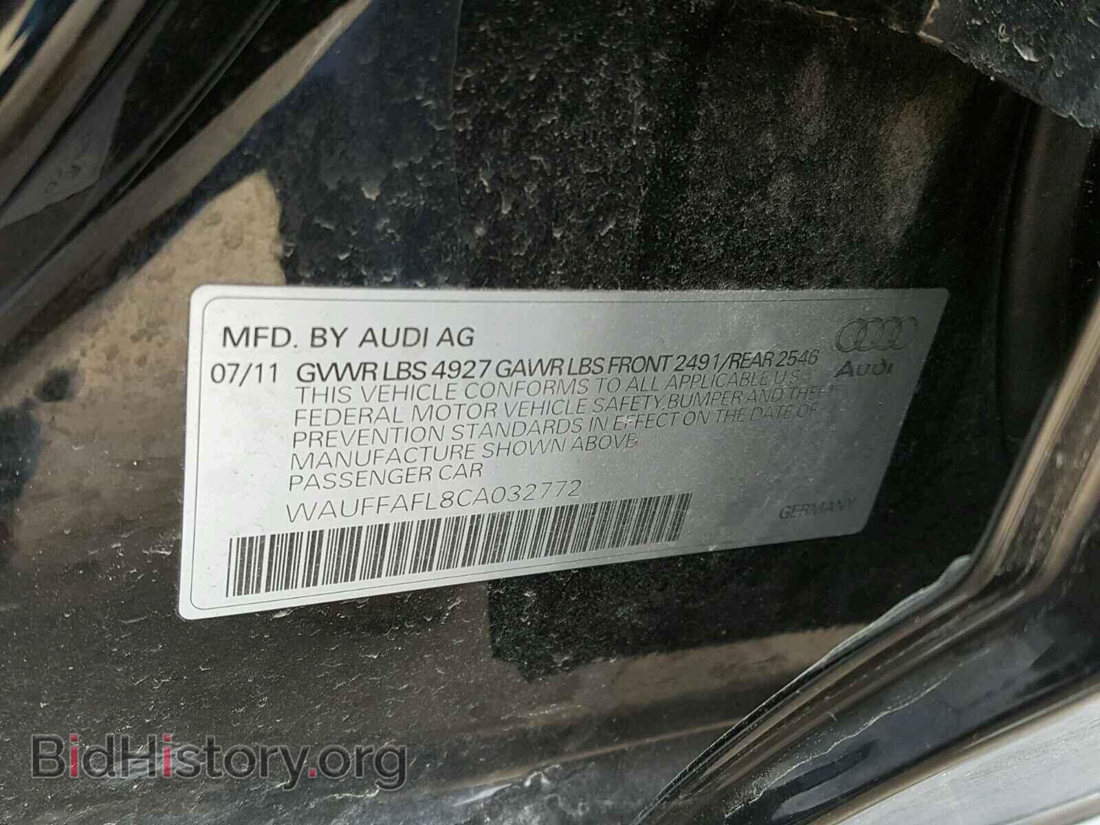 2012 AUDI A4 - VIN: WAUFFAFL8CA032772 - Фото 10