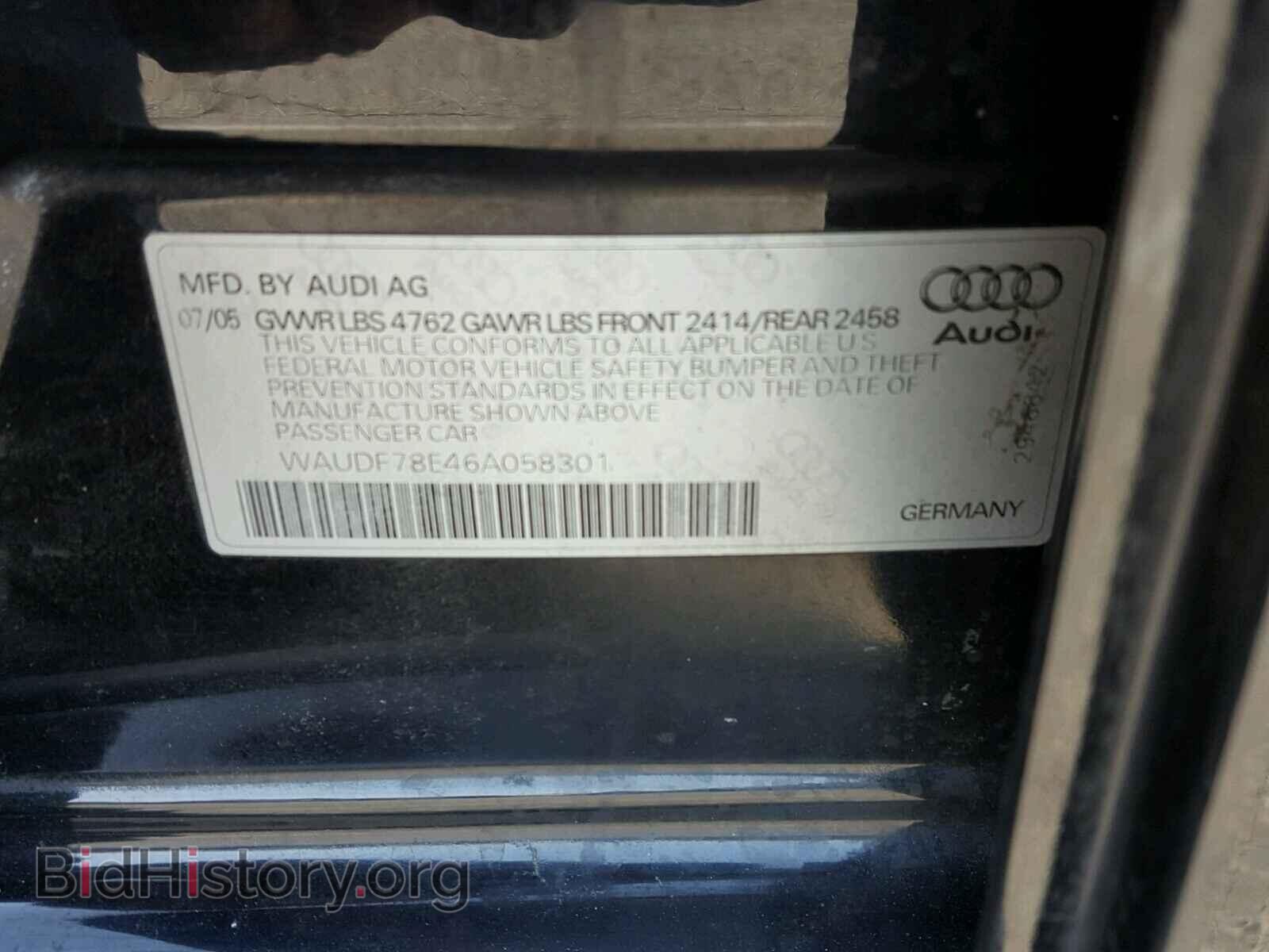2006 AUDI A4 - VIN: WAUDF78E46A058301 - Photo 10
