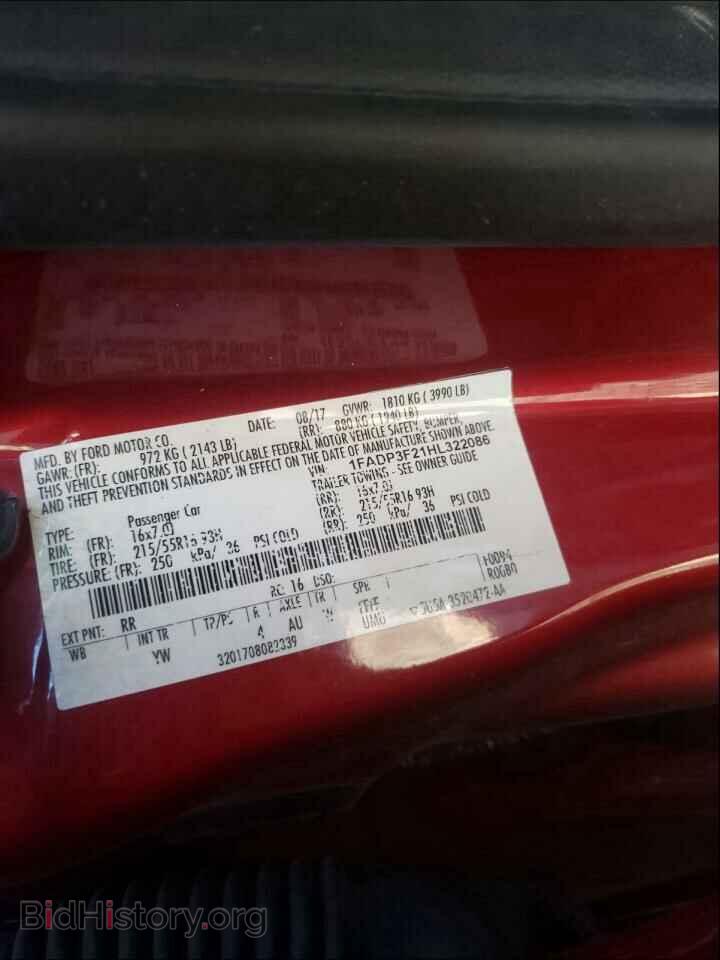 2017 FORD FOCUS - VIN: 1FADP3F21HL322086 - Photo 10