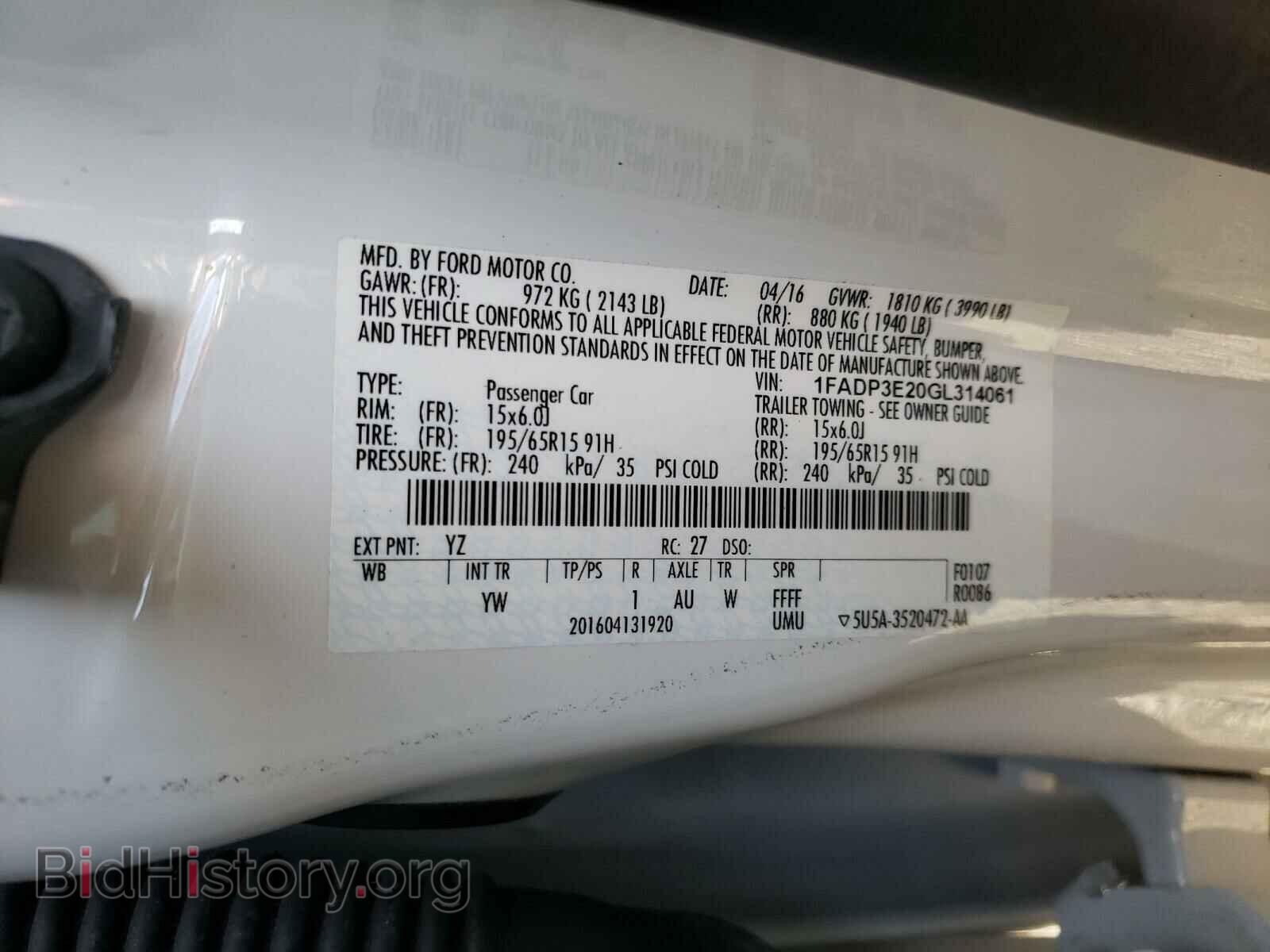 2016 FORD FOCUS - VIN: 1FADP3E20GL314061 - Photo 10