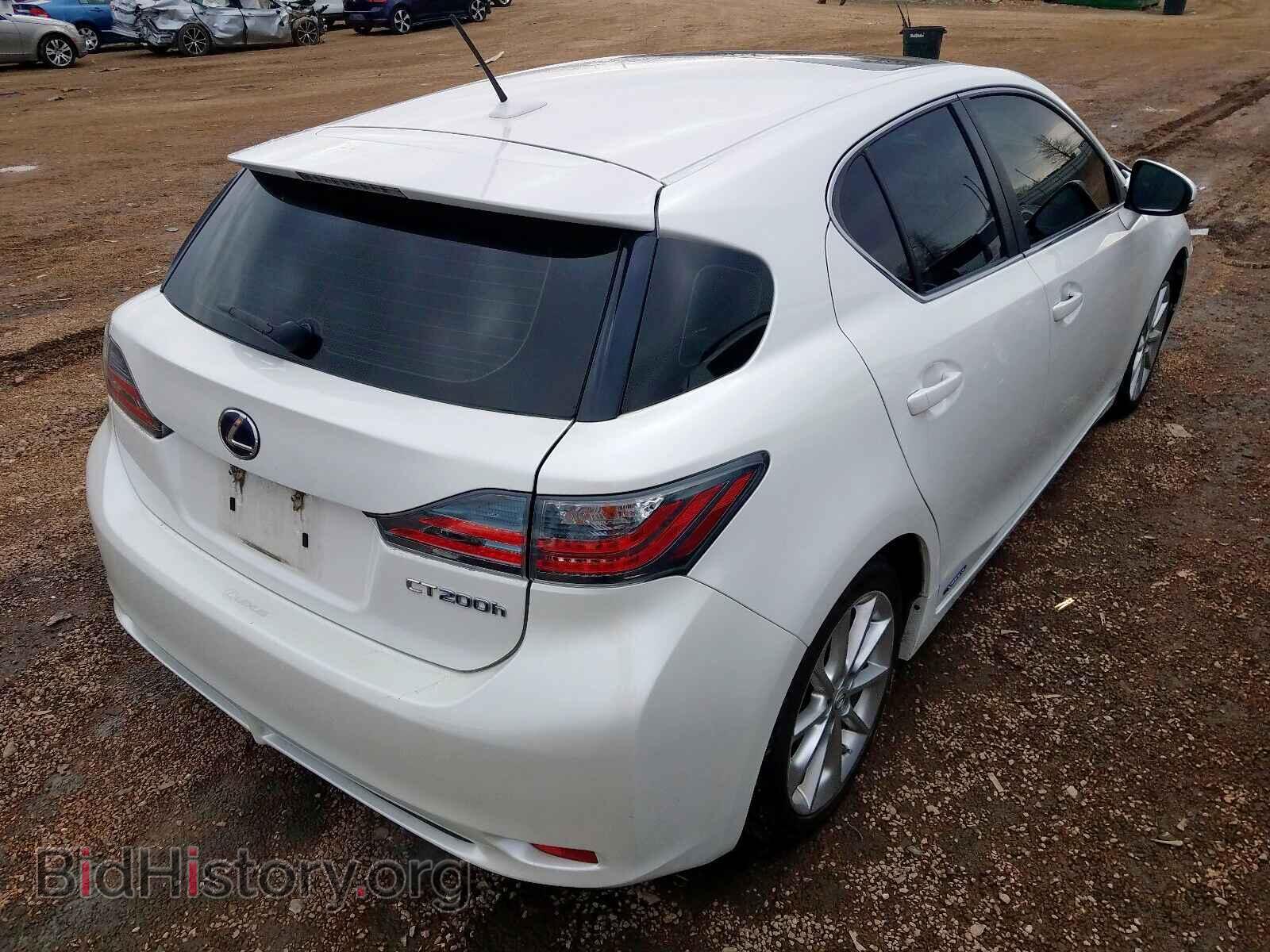 2012 LEXUS CT 200 - VIN: JTHKD5BH6C2104495 - Фото 4