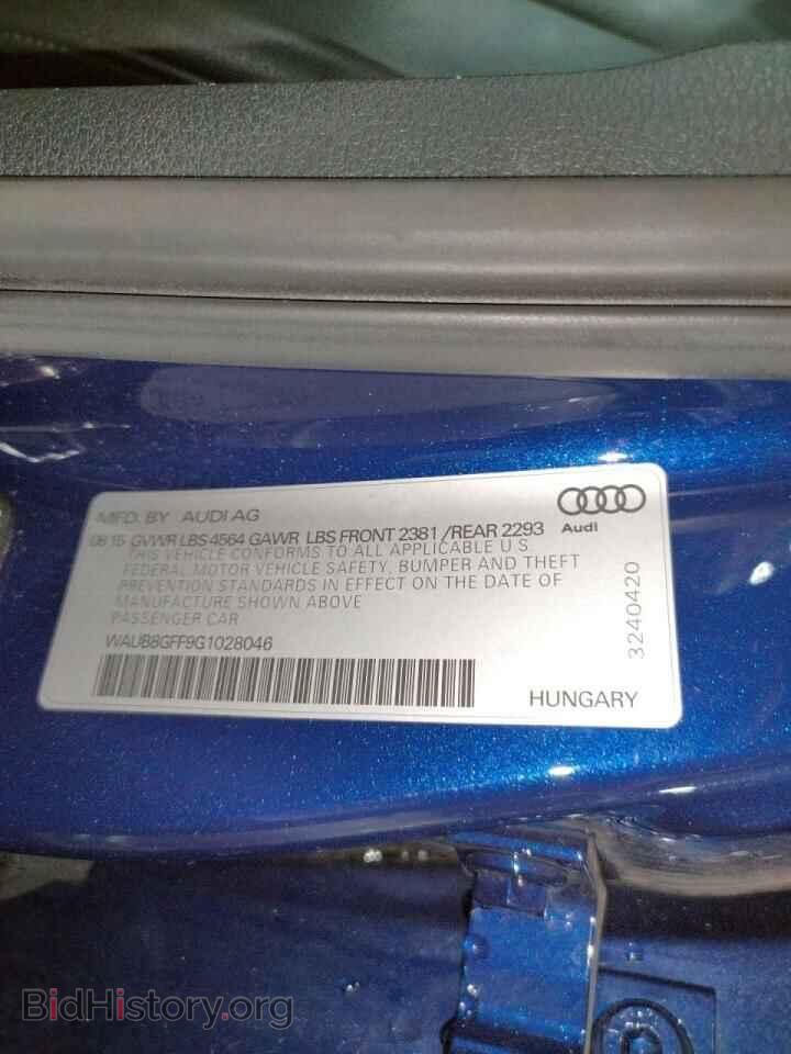 2016 AUDI A3 - VIN: WAUB8GFF9G1028046 - Фото 10