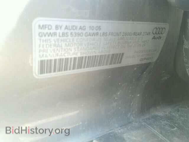 2006 AUDI A6 - VIN: WAUDL74F86N090751 - Фото 10