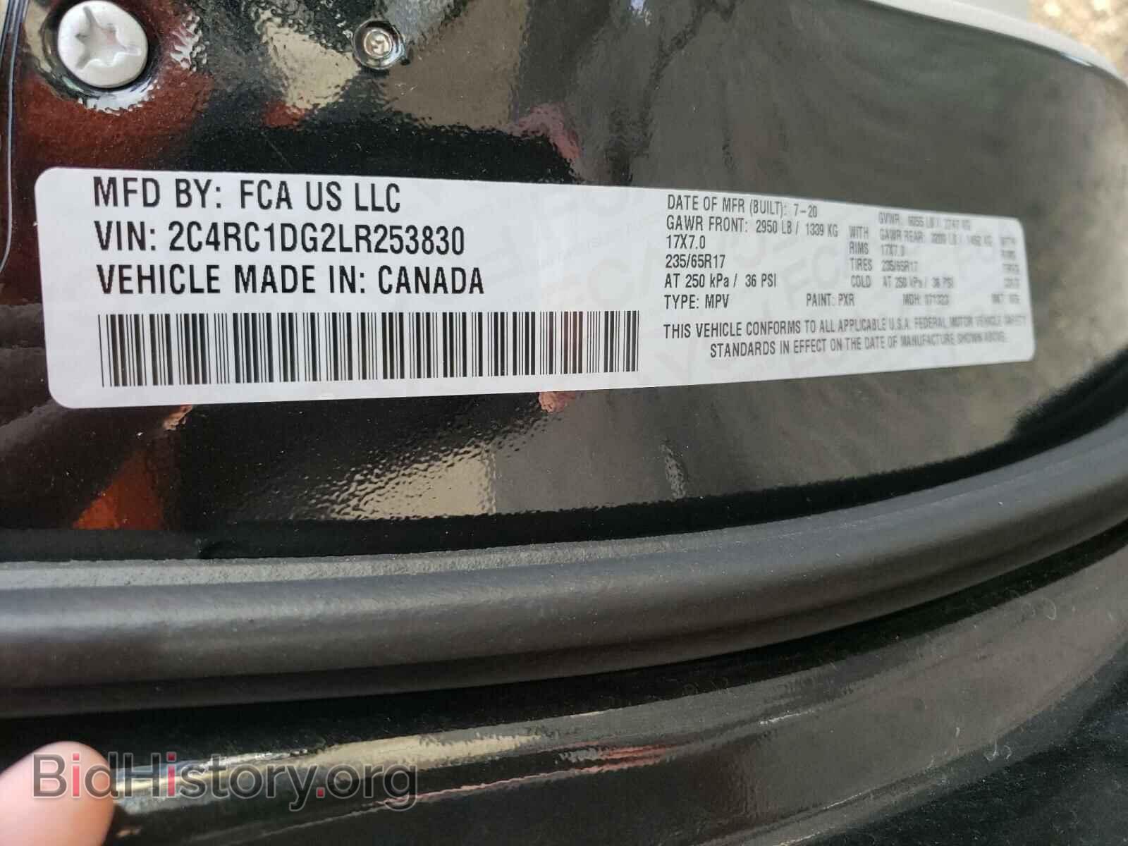 2020 CHRYSLER MINIVAN - VIN: 2C4RC1DG2LR253830 - Фото 10