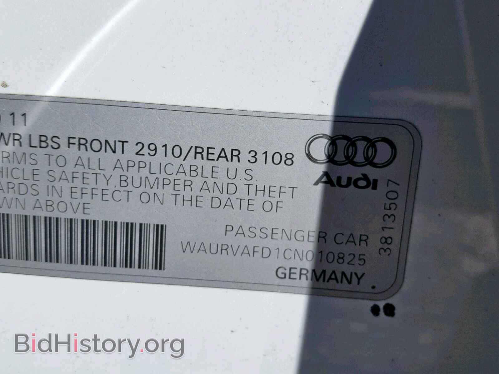 2012 AUDI A8 - VIN: WAURVAFD1CN010825 - Фото 10