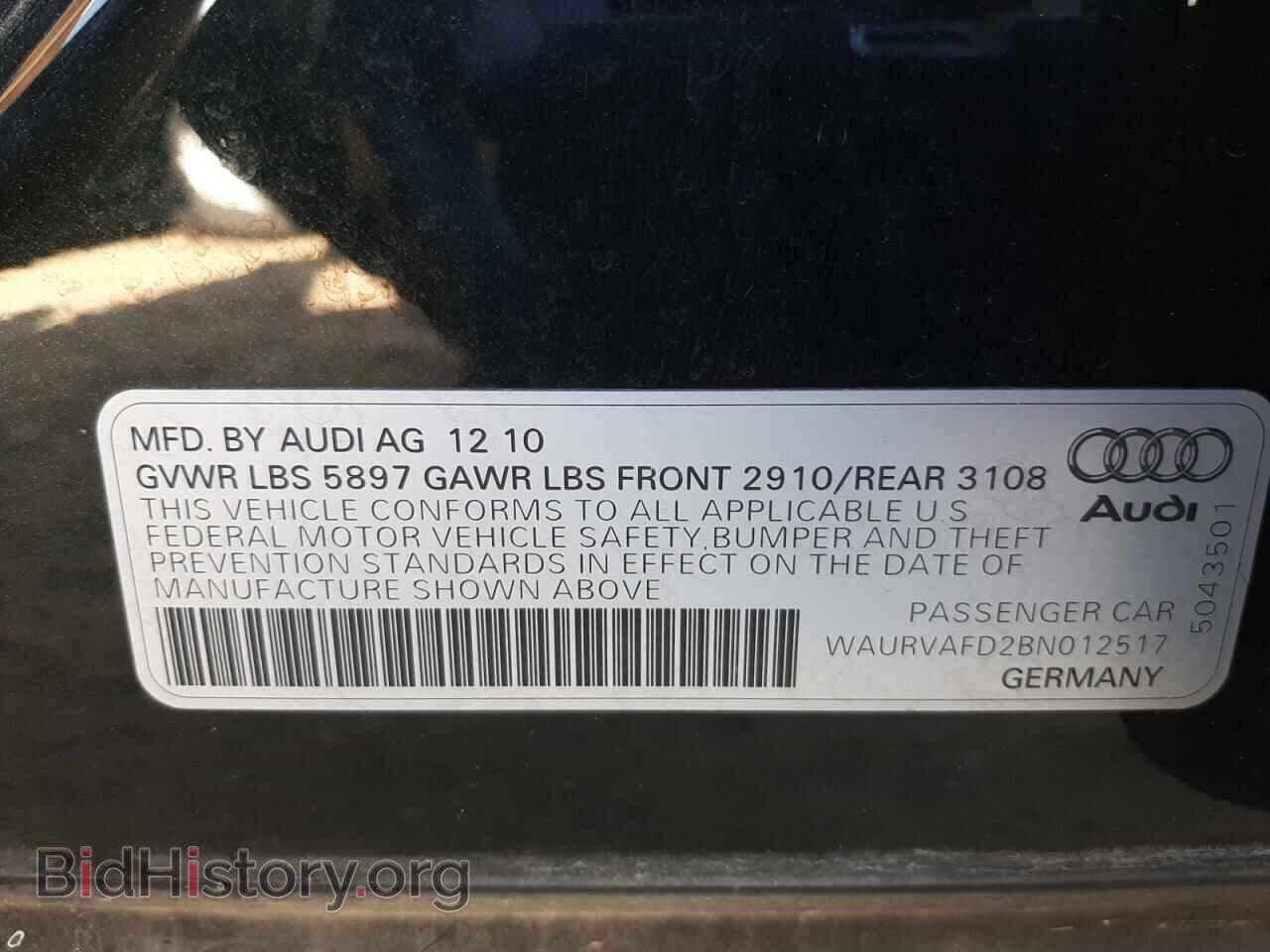 2011 AUDI A8 - VIN: WAURVAFD2BN012517 - Photo 10