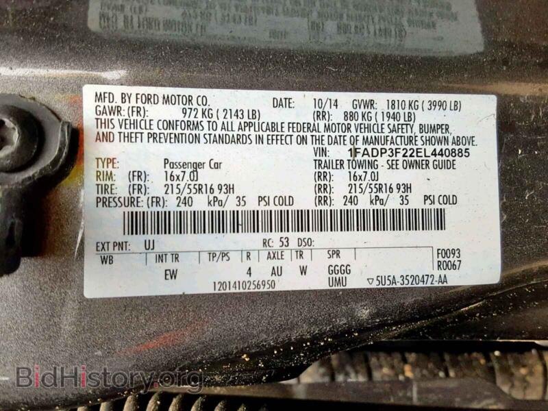 2014 Ford FOCUS SE (VIN 1FADP3F22EL440885) — фото 10 из 10
