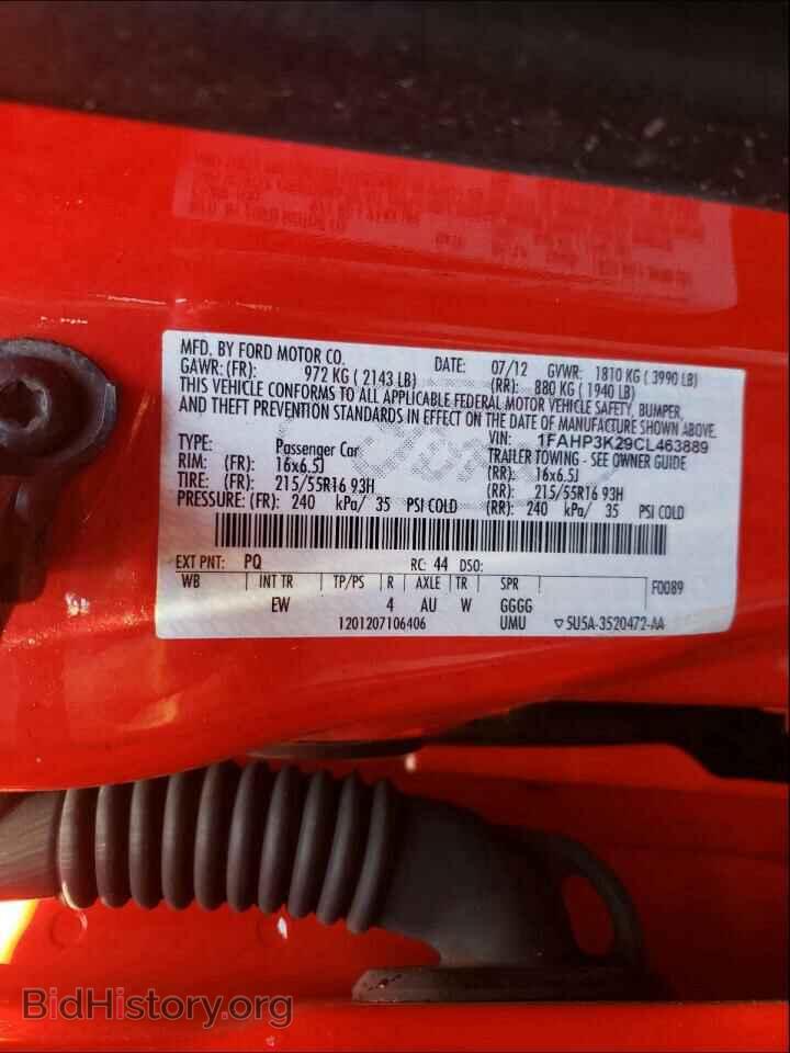 2012 FORD FOCUS - VIN: 1FAHP3K29CL463889 - Фото 10