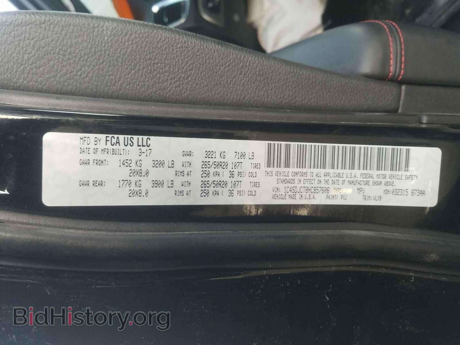 2017 DODGE DURANGO - VIN: 1C4SDJCT8HC857606 - Photo 10