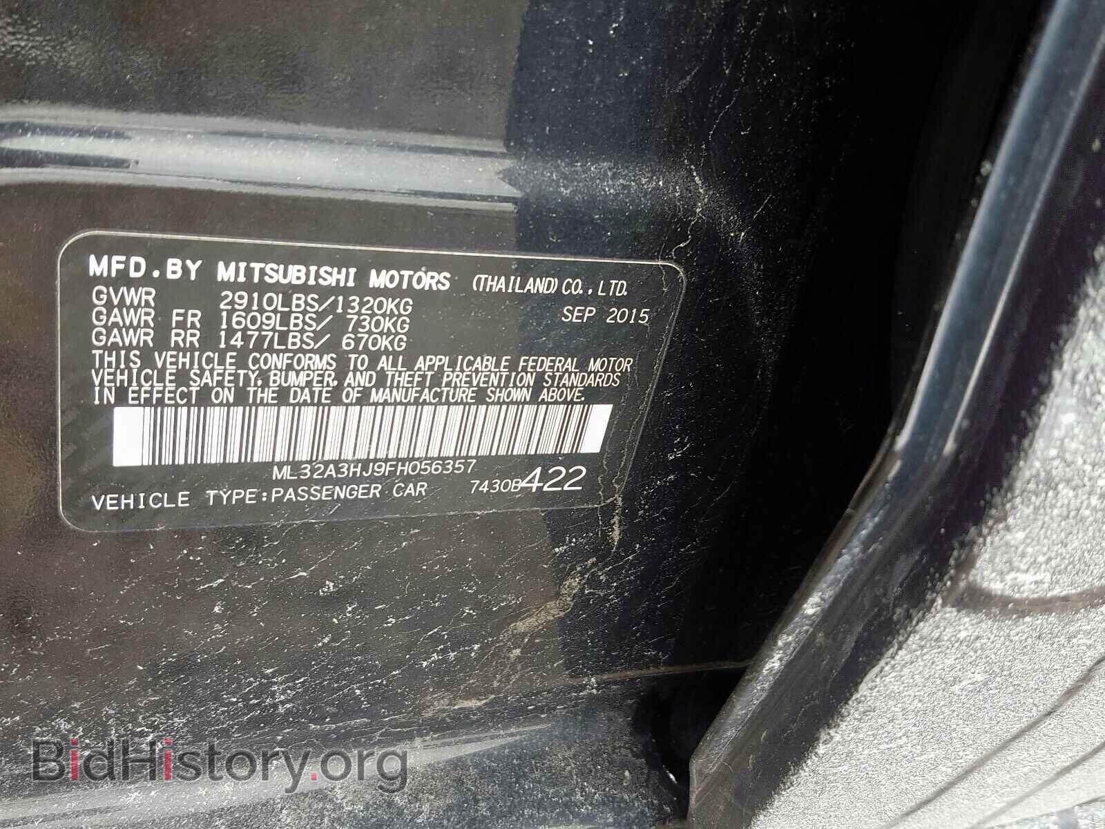2015 MITSUBISHI MIRAGE - VIN: ML32A3HJ9FH056357 - Фото 10
