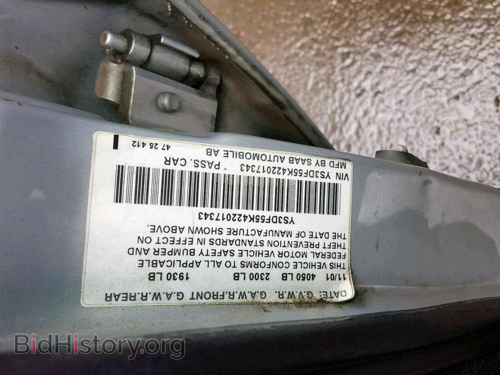2002 SAAB 9 3 - VIN: YS3DF55K422017343 - Photo 10