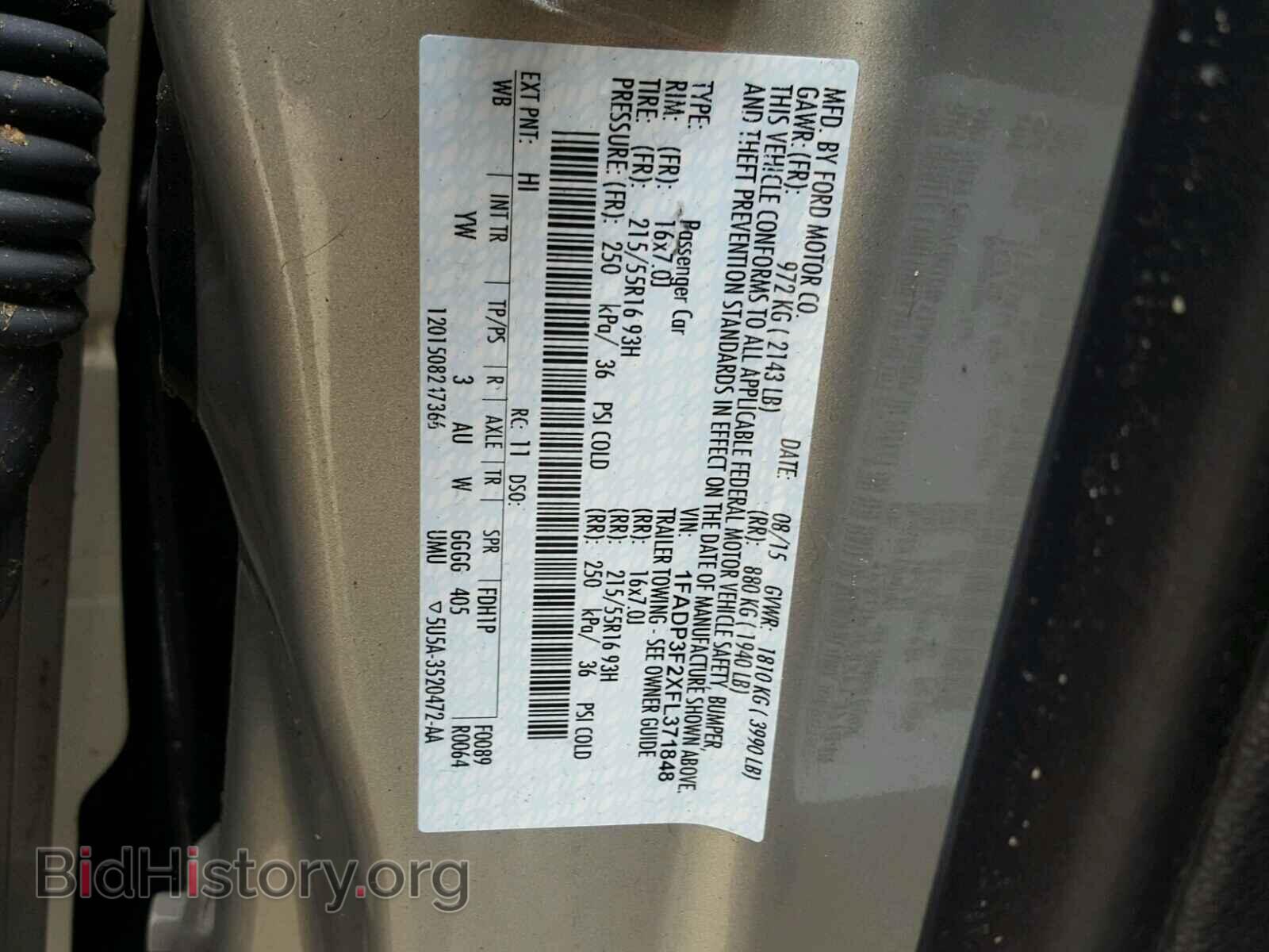 2015 FORD FOCUS - VIN: 1FADP3F2XFL371848 - Photo 10