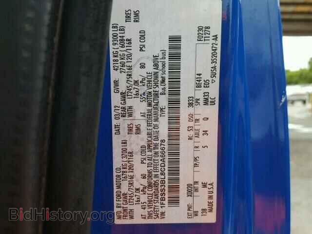 2012 FORD ECONOLINE - VIN: 1FBSS3BL8CDA66678 - Photo 10
