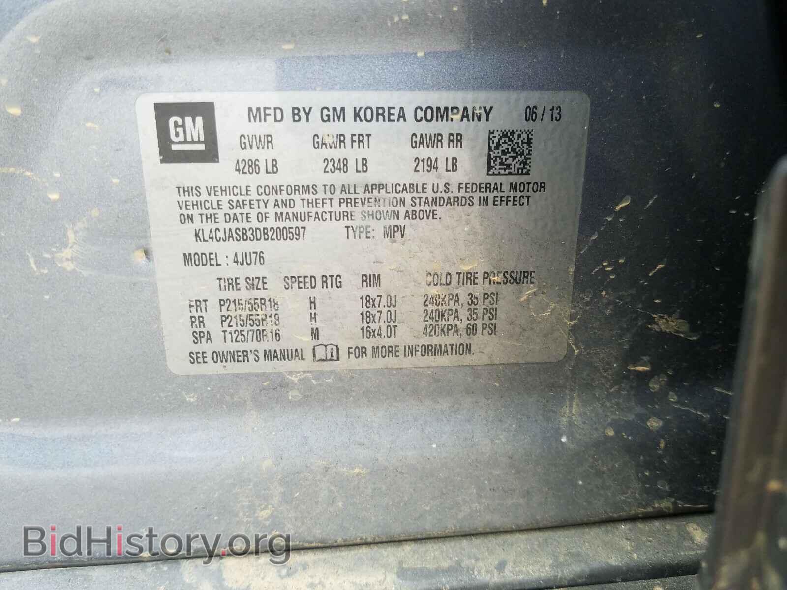 2013 BUICK ENCORE - VIN: KL4CJASB3DB200597 - Photo 10