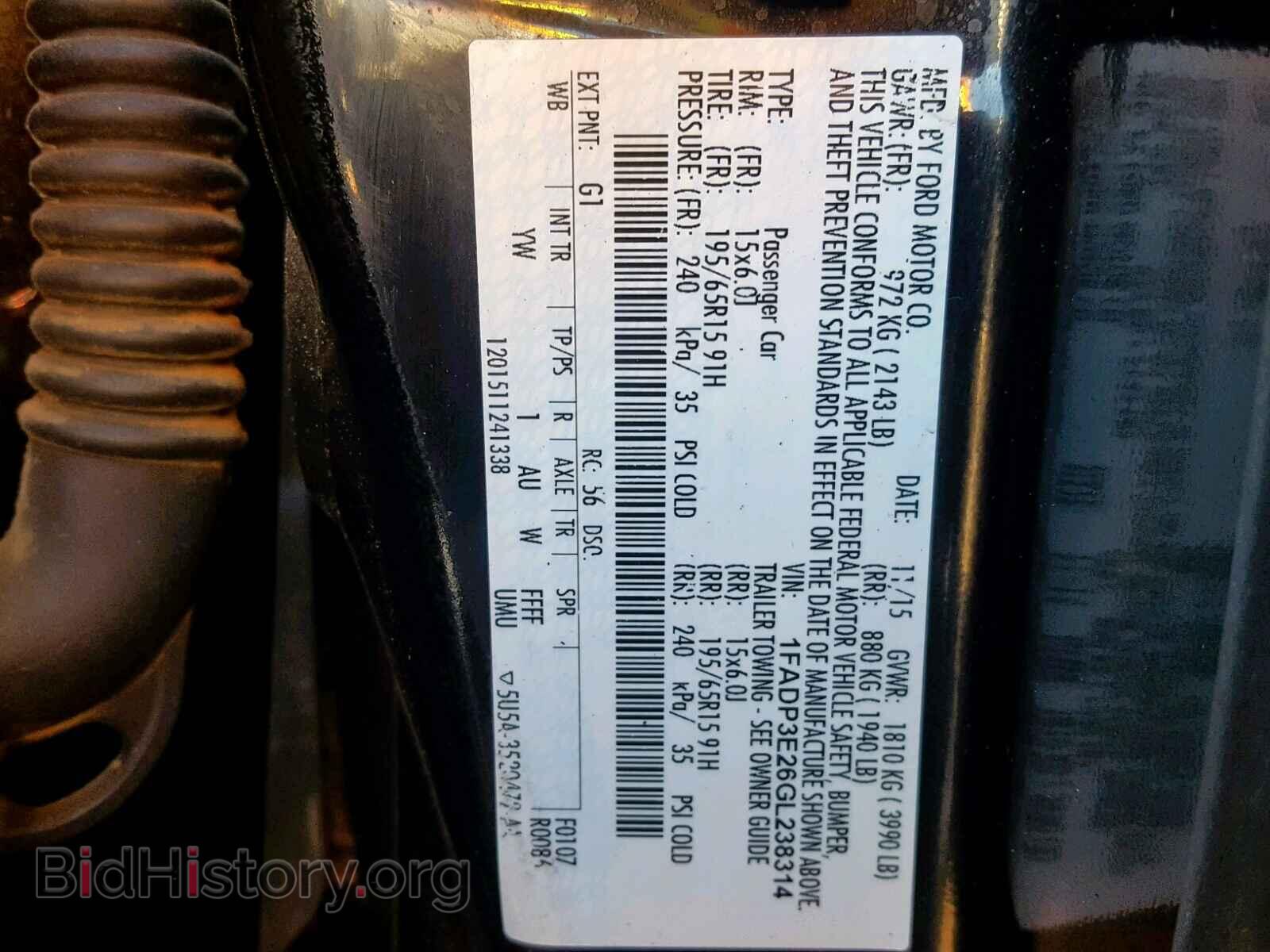 2016 FORD FOCUS - VIN: 1FADP3E26GL238314 - Photo 10