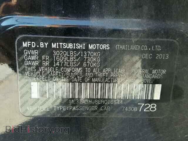 2014 MITSUBISHI MIRAGE - VIN: ML32A3HJ8EH016544 - Фото 10