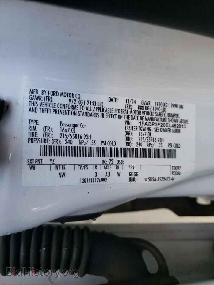 2014 FORD FOCUS - VIN: 1FADP3F20EL462013 - Фото 10