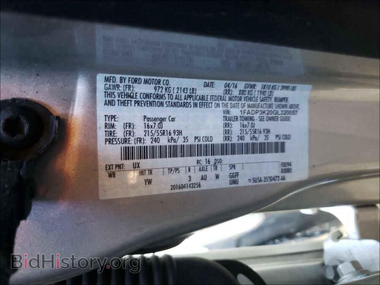 2016 FORD FOCUS - VIN: 1FADP3K20GL320057 - Photo 10