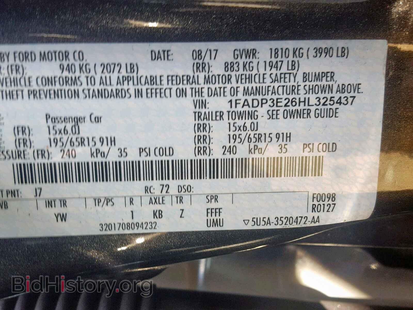 2017 FORD FOCUS - VIN: 1FADP3E26HL325437 - Photo 10