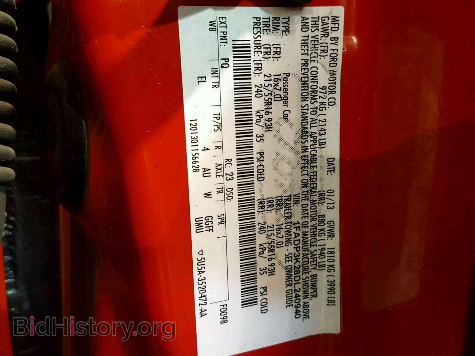 2013 FORD FOCUS - VIN: 1FADP3K28DL240940 - Photo 10