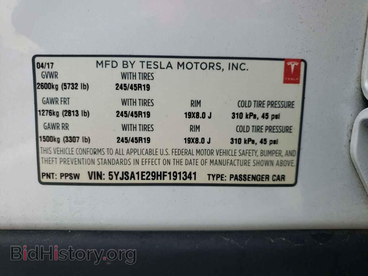 2017 TESLA MODEL S - VIN: 5YJSA1E29HF191341 - Photo 10