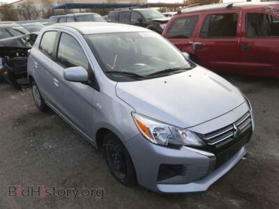 2021 Mitsubishi MIRAGE Mirage ES, серебристый — VIN ML32AUHJ8MH009727, Copart