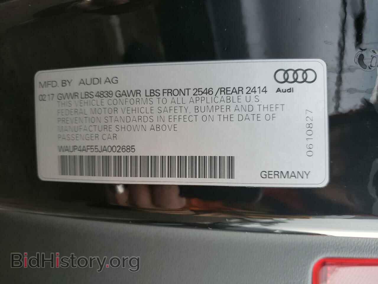 2018 AUDI S5/RS5 - VIN: WAUP4AF55JA002685 - Фото 10