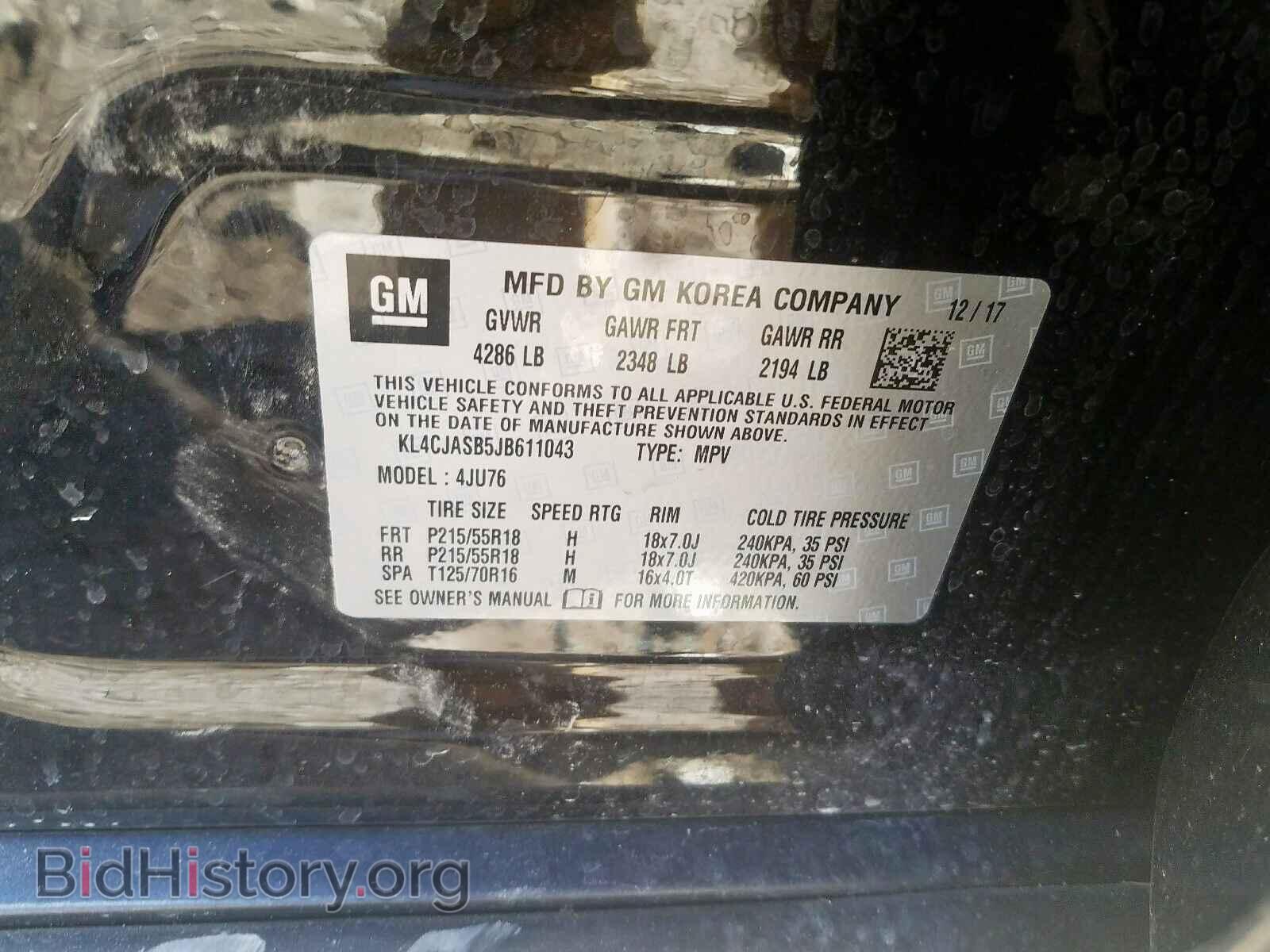 2018 BUICK ENCORE PRE - VIN: KL4CJASB5JB611043 - Photo 10