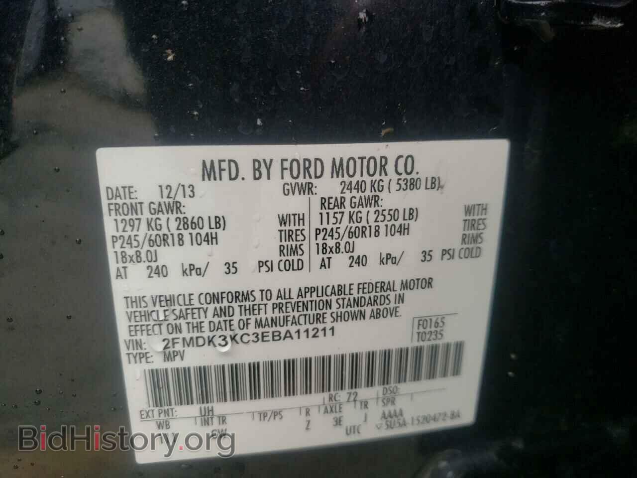 2014 FORD EDGE - VIN: 2FMDK3KC3EBA11211 - Photo 10