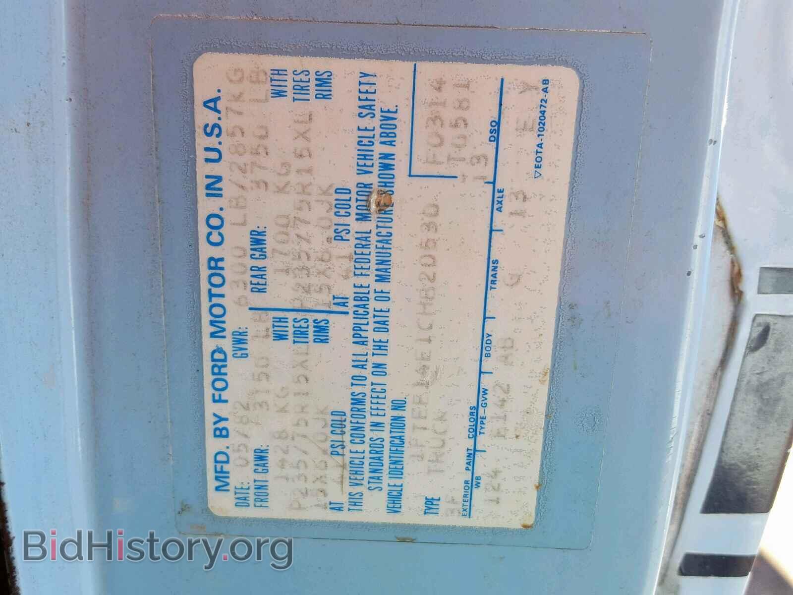 1982 FORD ECONOLINE - VIN: 1FTEE14E1CHB20530 - Photo 10